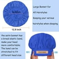 thumbnail image 4 of 3PCS Silk Sleeping Bonnet Set , Wide Band Satin Hair Cap for Women with Curly, Braided or Natural Hair , Super Soft Nighttime Hair Protection, 4 of 6