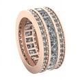 thumbnail image 3 of 4.25Ct Princess Cut Natural Diamond 3Row Anniversary Wedding Eternity Band Ring 14k Gold FG VS1, 3 of 3