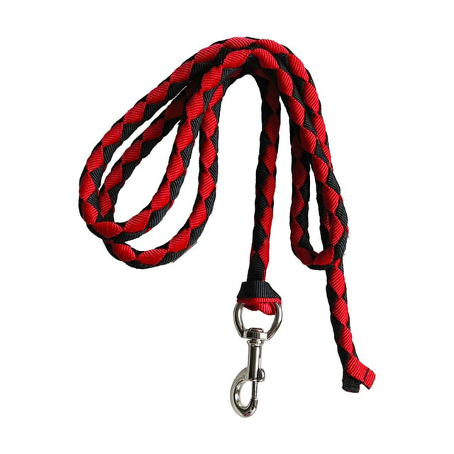 fastboy Corde pour Cheval Cordons pour Cheval Rêne Corde à Pression Cordon de Conduite avec Pince Cheval Rouge 2,5 Mètres
