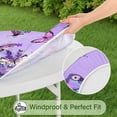 thumbnail image 5 of Purple Lavender Butterfly Scene Round Fitted Tablecloth with Elastic Edge,Dining Table Cover Waterproof,Outdoor Round Tablecloth for Camping,Dining,Indoor and Outdoor, 5 of 7