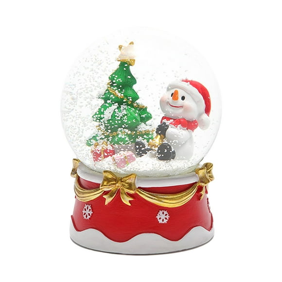 Bola de nieve navideña, adorno navideño, artesanía de escritorio, luz nocturna, obra de arte, decoración para Árbol