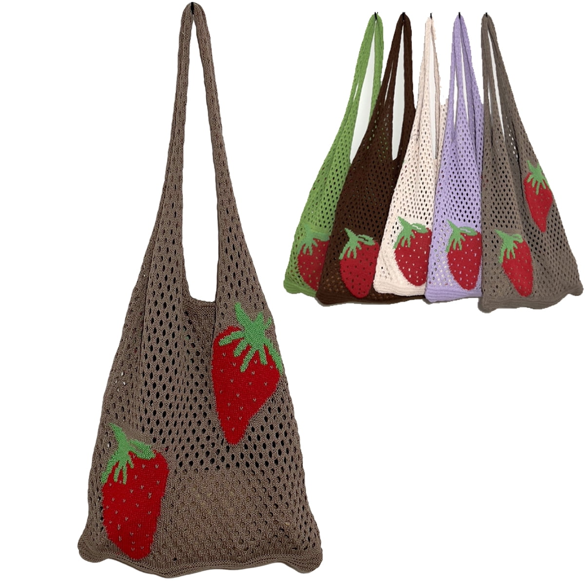 Women Mesh Bags Crochet Tote Woven Beach Knitted Large Capacity