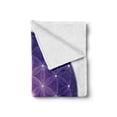 thumbnail image 2 of Geometry Soft Flannel Fleece Throw Blanket, Flower of Life Design of Traditions with Point Stars Motif, Cozy Plush for Indoor and Outdoor Use, 70" x 90", Purple, by Ambesonne, 2 of 6