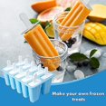 thumbnail image 4 of (bleu - 10 Grilles) Moules Popsicle En Silicone, Moules Popsicle Sans Bpa - Moules Popsicle En Silicone - Avec Btons De Popsicle - Moules Pops, 4 of 5
