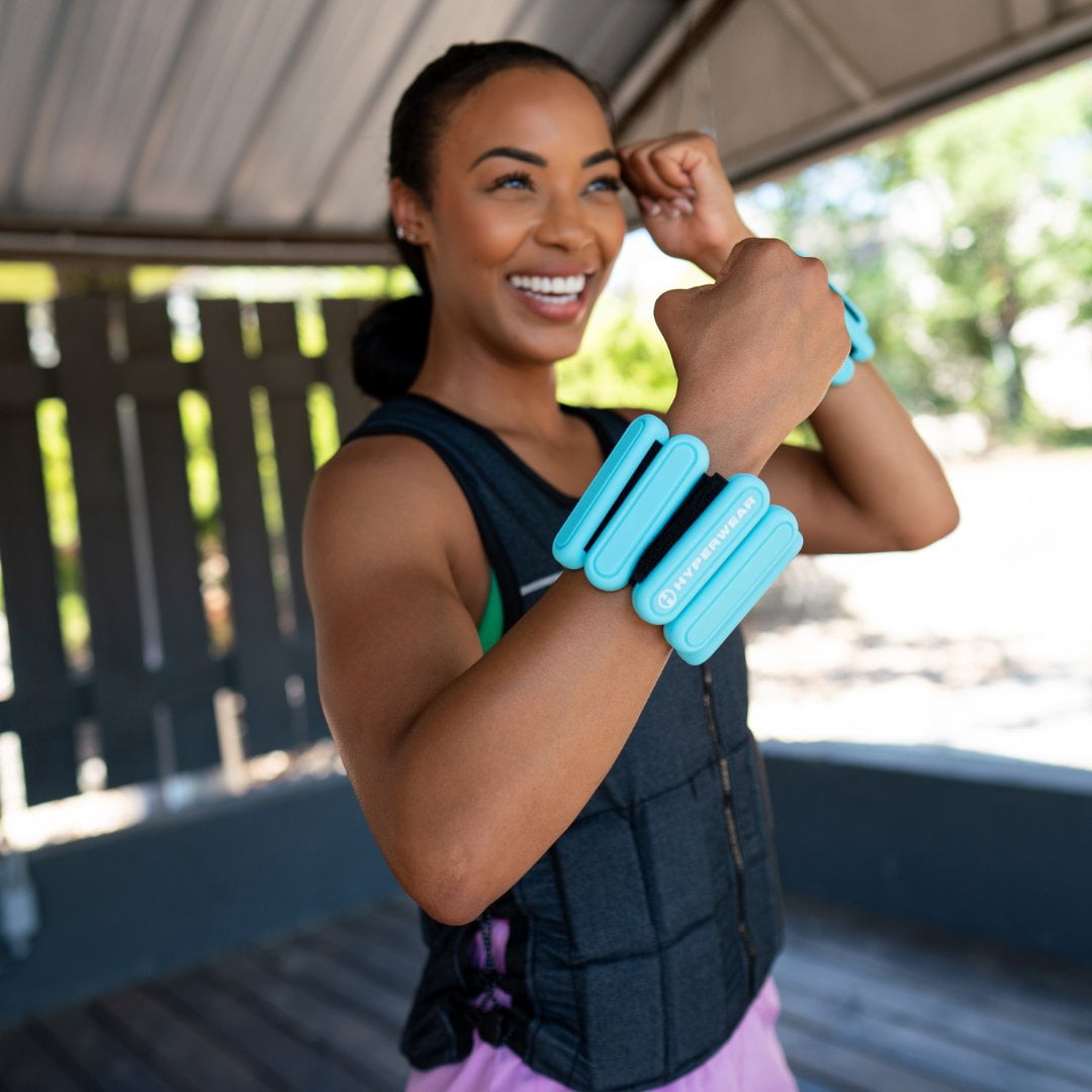 Hyperwear Wrist & Ankle Weights, Adjustable, 1.2 lb Each - Strength & Balance Training