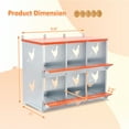 thumbnail image 3 of 6-Bay Vented Galvanized Steel Nest Box - Wall Mount for Hens & Ducks, Easy Egg Collection & Assembly,Orange​, 3 of 9