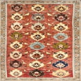 thumbnail image 1 of Ahgly Company Machine Washable Indoor Square Contemporary Grapefruit Red Area Rugs, 6' Square, 1 of 7