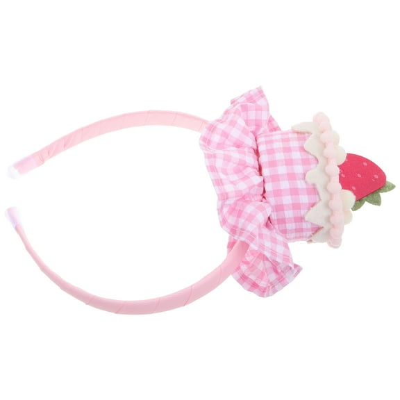 RENACLIPY Strawberry Cake Hairband Pink Adorable Headpiece for Stylish Hair