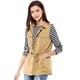 thumbnail image 2 of Chaleco Tipo Anorak Estilo Cargo Ligero Con Cordón Para Mujer Caqui S, 2 of 6
