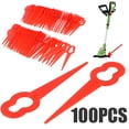 thumbnail image 1 of 100Pcs Lawnmower Blade Replacement Grass Trimmer Plastic Blades, 1 of 5