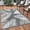 Grey & White | Waterproof-3' x 5' (Rectangular), variant on Outdoor Rug 9' X 18' Waterproof For Patios Clearance Reversible Plastic Straw Camping Carpet Large Area Rugs Mats Rv Camper Deck Balcony Porch Beach Picnic Black&beige