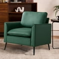 thumbnail image 3 of CQSXD Cat Paw Leather Upholstered Sofa 2PC Set in for Nordic Retro Light Luxury Living Room & Balcony, Green, 3 of 11