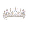 thumbnail image 1 of 1 corona de diamantes de imitación con incrustaciones de mariposa elegante hecho a mano perla corona tocado Tiara para boda fiesta de baile Cosplay kaili Sencillez, 1 of 5