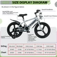thumbnail image 3 of imerelez 18 Inch Kids Bike with Training Wheels,High Carbon Steel Frame & Magnesium Alloy Wheels,Night Glow Training Wheels,Adjustable Seat,Includes Water Bottle,for Ages 5-9,Gray, 3 of 9