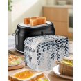 thumbnail image 5 of Navy Blue Ombre Botanical Toaster Cover 2 Slice, Watercolor Pastoral Leaf Rustic Dustproof Bread Machine Oven Cover with Storage Pockets, Fits Most Kitchen Toasters Protector, 5 of 5