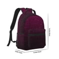 thumbnail image 2 of Uemuo Dark Purple Glitter Printed Student Durable Water-resistant Backpack,Travel Backpack,Outdoor Activities Backpack, Laptop Backpack, Multi-compartment Backpack, 2 of 5