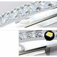 thumbnail image 5 of Espejo de cristal transparente simple con luz LED frontal, aplique de pared para baño, luz de espejo de acero inoxidable antivaho, 5 of 5