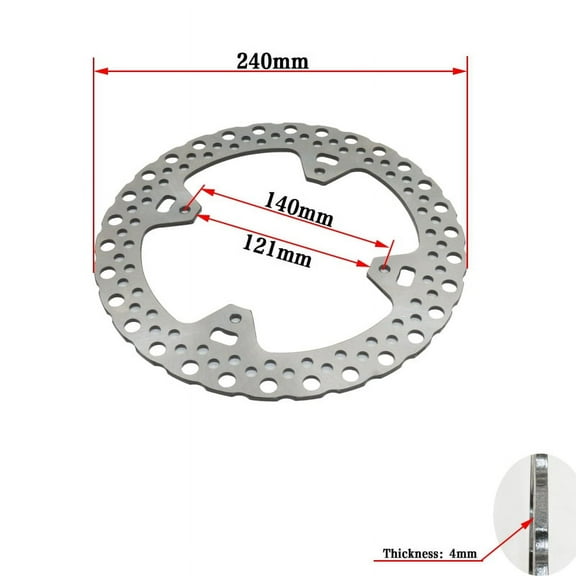 Motorcycle Rear Brake Disc Rotor Front 240mm For CR125 CR250 2002-2008 CRF250 CRF450 2002-2017 BSE KAYO T6 K6R