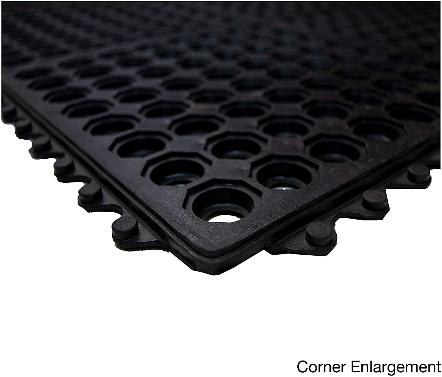 Calloway Mills 36" x 36" Black Interlocking Rubber Floor Mats