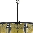 thumbnail image 2 of 60 X 6 Watt Metal Frame Chandelier with Glass Accent, Black and Gold, 2 of 5