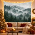 thumbnail image 2 of Boho Sunset Hills with Vast Evergreen Forest Covering, Serene Boho for Boho Decor Lovers, Desert Sunset Wall Art, Graduation Gift, Tapestry Wall Hanging for Bedroom and Dorm, 2 of 6