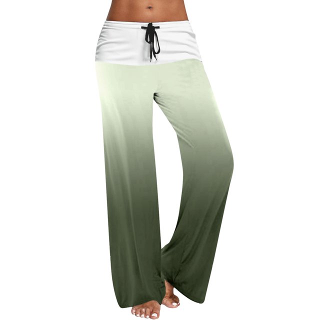 WILLBEST Leggins Deportivos Mujer Mujeres De Cintura Alta De Bolsillo De La Tira De Cintura Elástica Impresa Sueltos Pantalones De Yoga Casual Pantalones Largos 26