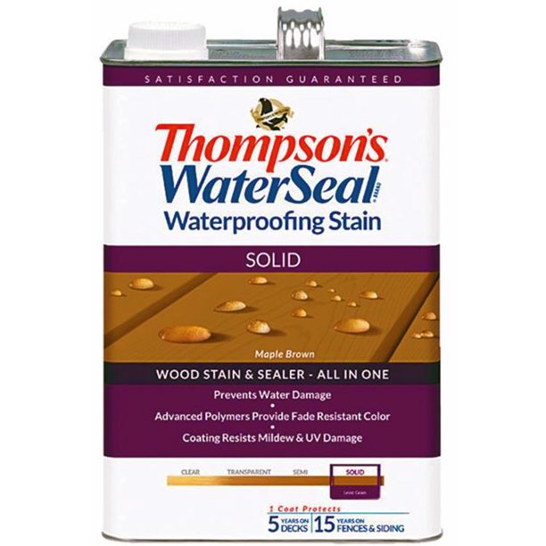 Thompsons WaterSeal Solid Waterproofing Stain MAPLE BROWN gal Walmart