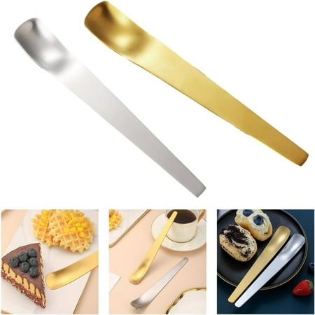 

WOCACHI 304 Stainless Steel Spoon Long Handled Ice Dessert Coffee Spoon Cake Spoon Flat Headed Ice Stir Yogurt Spoon