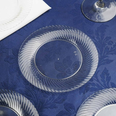 Balsacircle 10 Pcs Disposable Plastic Round Dessert Plates With