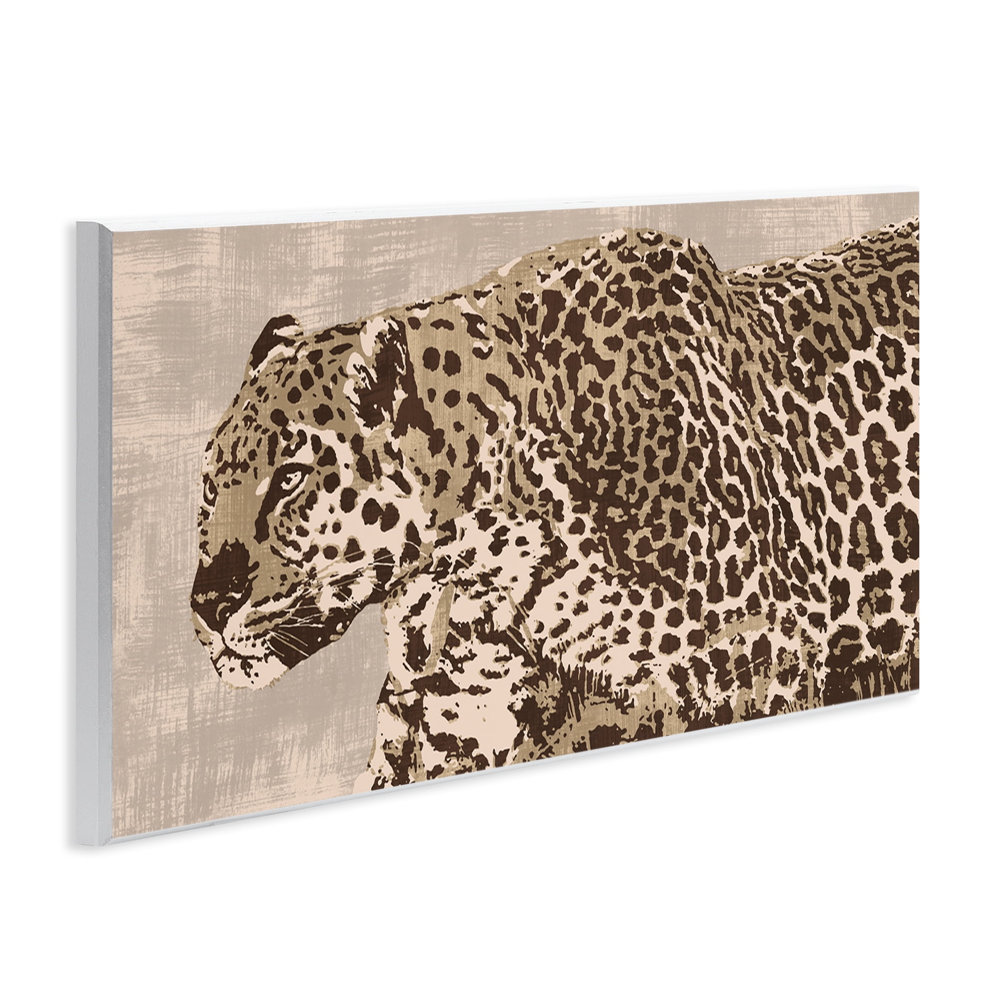 Stupell Industries Fierce Growling Cheetah Animals Painting Unframed Art Print Wall Art, 17 x 7
