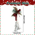 thumbnail image 3 of Décor de Noël Hangs Cloche Décorative de Noël Ornement à Carreaux Rouges et Noirs Branche Baie Sonnette Festive Crochet de Porte Décoration Murale Ornement Suspendu de Noël Déguisement pour la Maison, 3 of 4