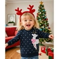 thumbnail image 2 of POPTEM Girls Christmas Sweatshirt Reindeer Long Sleeve Shirts Kids Christmas Clothes Size 6, 2 of 7