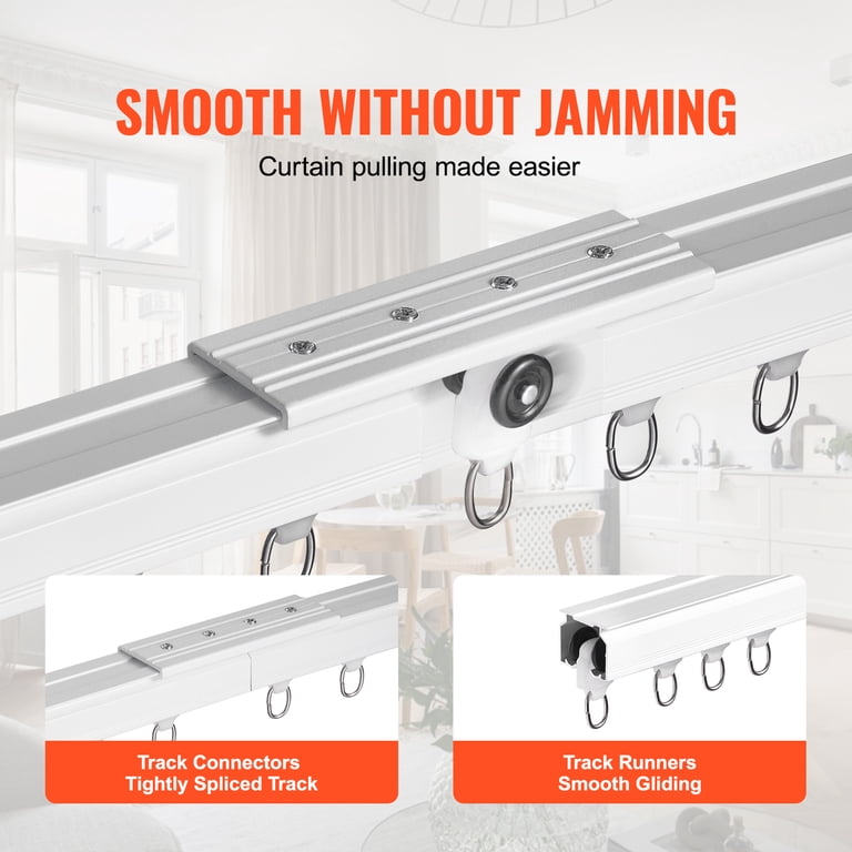 KFFKFF Wall/Ceiling Curtain Rail Set, 8.9 Feet photo 4