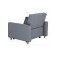 thumbnail image 6 of Convertible Recliner, Modern 3-in-1 Multifunctional Folding Sofa Chair with Adjustable Backrest, Linen Upholstered Sofa Bed Sleeper Chair with Square Armrest and Legs, Light Gray, 6 of 7