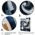 thumbnail image 3 of Designart "Geometric VORTEX II" Abstract Floater Framed Canvas Wall Art, 3 of 7