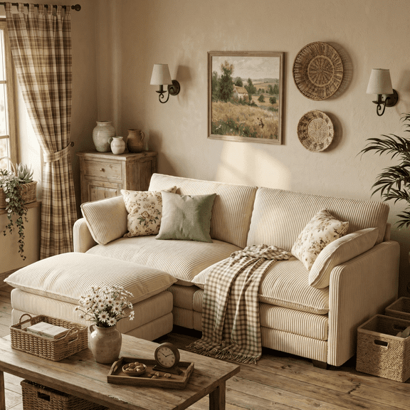 70'' Cloud Loveseat with Washable Cover for Small Space, Noelse Soft Corduroy Couch with 2 Pillows, 2 Seater Modular Sectional Sofa with Deep Comfy Seat Cushion for Living Room Bedroom, Beige