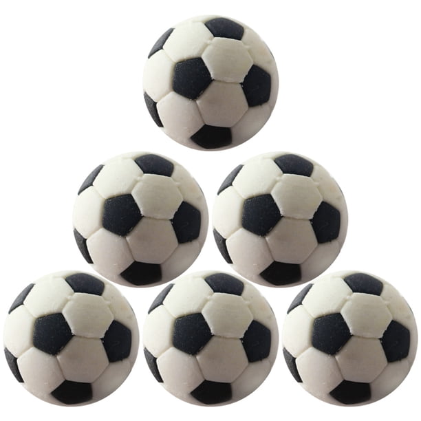 6 minifiguras de fútbol para casa. Adornos de balón de fútbol para casa. Decoraciones de muñecas.