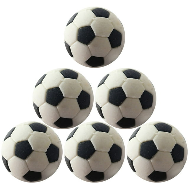 6 minifiguras de fútbol para casa. Adornos de balón de fútbol para casa. Decoraciones de muñecas.