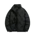 thumbnail image 3 of Zedker Men's Winter Puffer Jacket Warm Windproof Outerwear Casual Comfy Fashion Outerwear Coat with Insulated Hood Black XXL, 3 of 10
