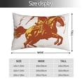 thumbnail image 2 of Balery Vintage Cowboy On A Bronco Horse Funda de Cojín Estampada, Regalos para Mujeres, Regalos de Amor para Ella, Regalos para Novia o Esposa, Funda de Almohada-20"x30", 2 of 6