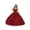 Burgundy, variant on Juniors Womens Off The Shoulder Ball Gown