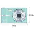 thumbnail image 3 of Herrnalise 2024 - Cámaras digitales 4K de 50 MP para fotografía, cámara digital compacta para niños con zoom de 16x y antivibración, ideal para viajes de adolescentes, color verde claro, unisex., 3 of 8