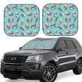 thumbnail image 1 of Saiise Sea Otters Family In Blue Water for Foldable Car Sun Shades (2-Pack) Offer Sun Protection with an Easy-fold Design for Convenient Windshield Shading-Large, 1 of 6