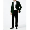 thumbnail image 2 of Men’s Velvet Double Breasted Tuxedo Suit Jacket Smoking Dinner Blazer Retro Classic Tailored Fit, 2 of 5