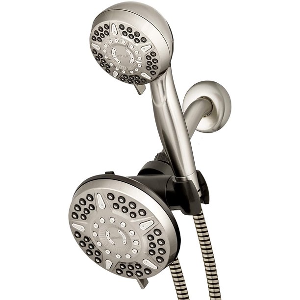 Waterpik PowerPulse 12Mode Dual Shower System with 5Foot Hose and