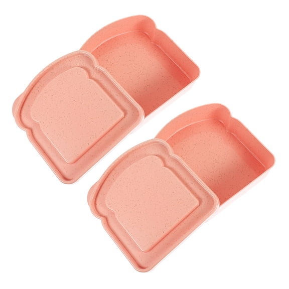 NICEXMAS 2-Pack Reusable Plastic Sandwich Holders for Kitchen and Home, Food Storage Containers for Everyday Use