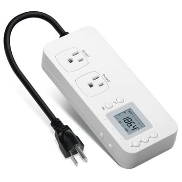 Electricity Usage Monitor, Briidea Power Consumption Watt Voltage Amp Meter Tester with 2 Outlets Electricity Analyzer Monitoring Device for Energy Saving