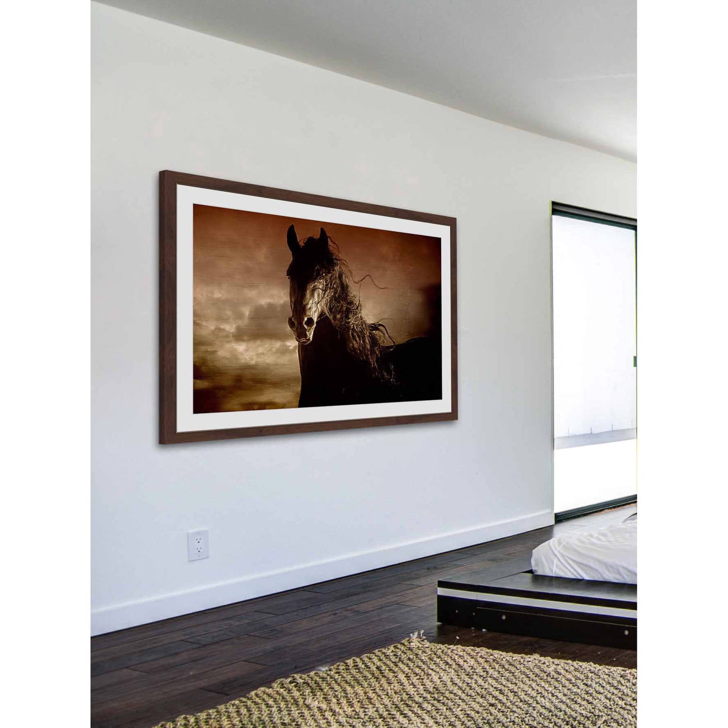 "Friesian Fire" Framed Painting Print