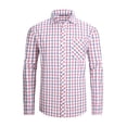 thumbnail image 5 of Onimisc Men's Big and Tall Casual Button Down Shirts Cotton Long Sleeve Plaid Work Shirts for Men, 5 of 7