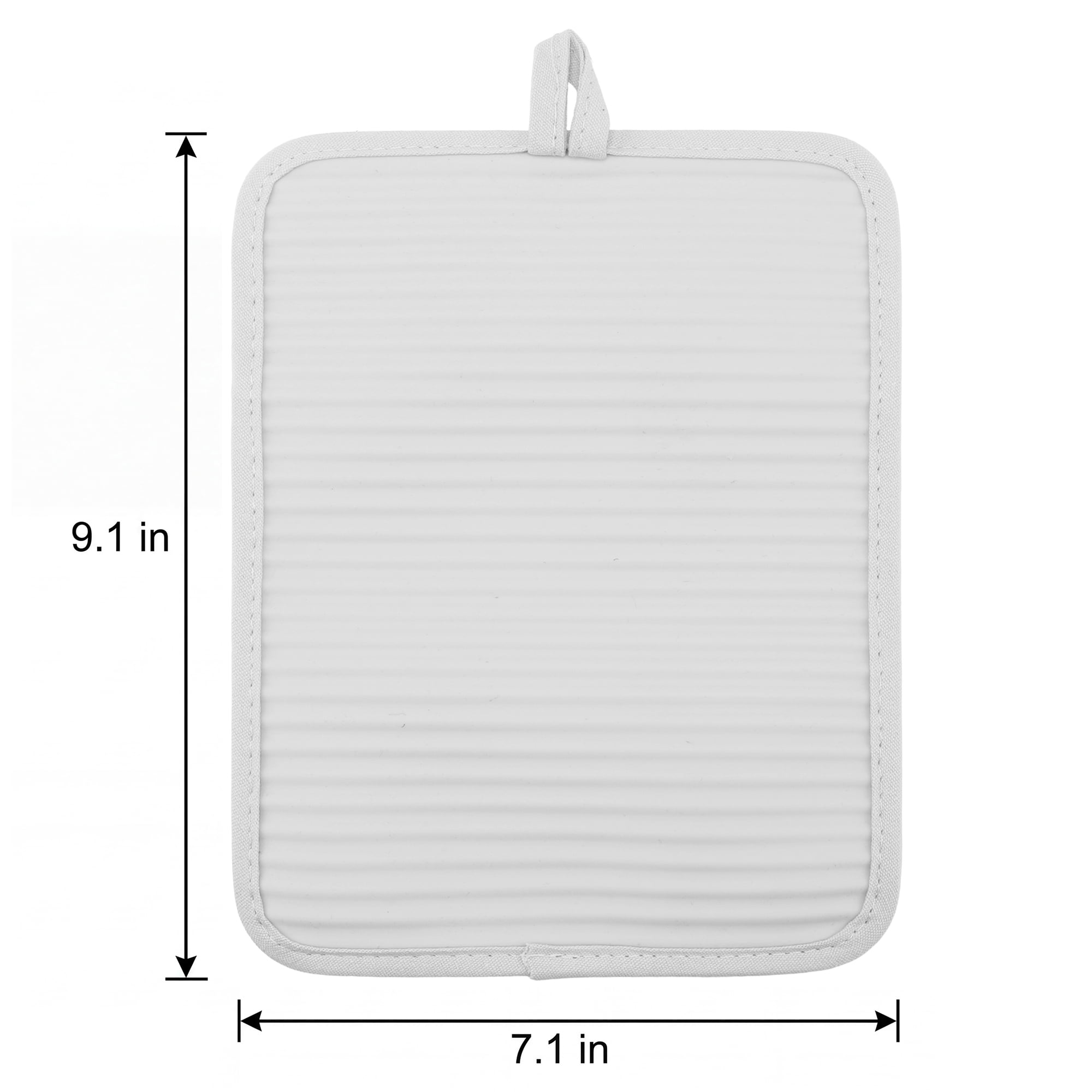 Unique Bargains Heat Resistant Trivets Non-Slip Hot Pads Light Gray 9.1"x 7.1"